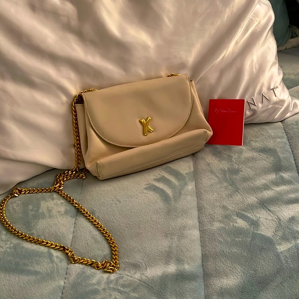 Vintage ivory and gold x hugs and kisses clutch